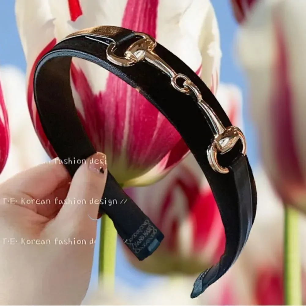 HORSEBIT HAIR ACCESSORY HEADBAND BIG GOLD CHAIN